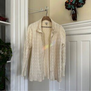 LL Bean Cable Knit Cardigan